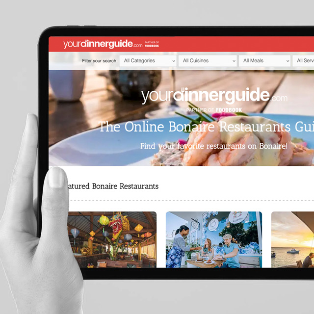 website design YourDinnerGuide.com on Bonaire